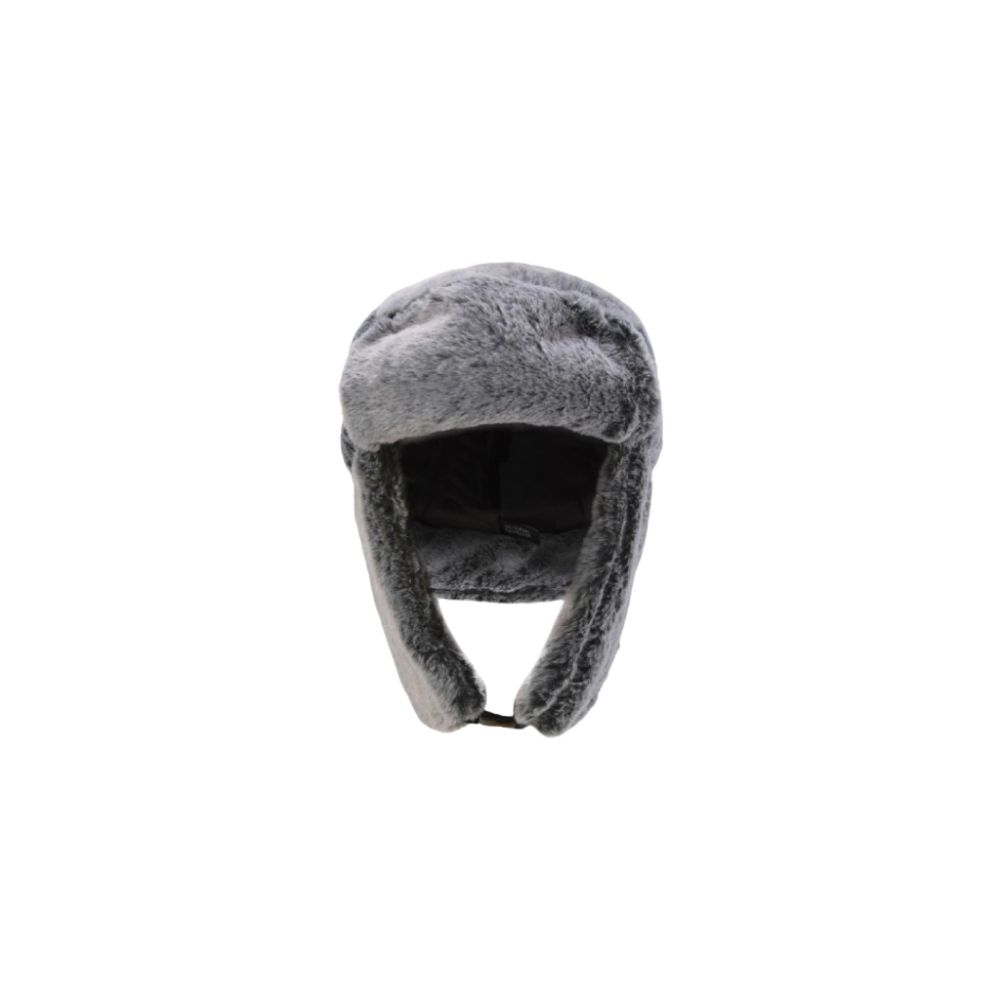 1-TRI (4) Universal Traveller Faux Fur Trapper Hat (Grey) - Image 1
