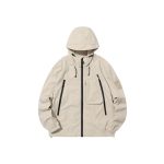 Hooded Windbreaker Jacket - Beige