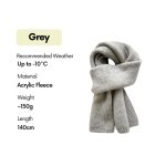 Trevor Grey Fleece Scarf 140cm