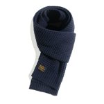 Waffle Knit Winter Scarf (Navy)