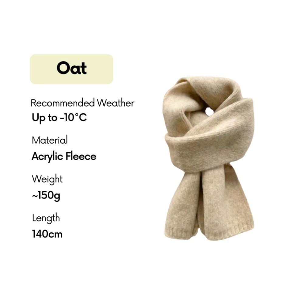 4-TRI (7) Trevor Oat Fleece Scarf 140cm - Image 1
